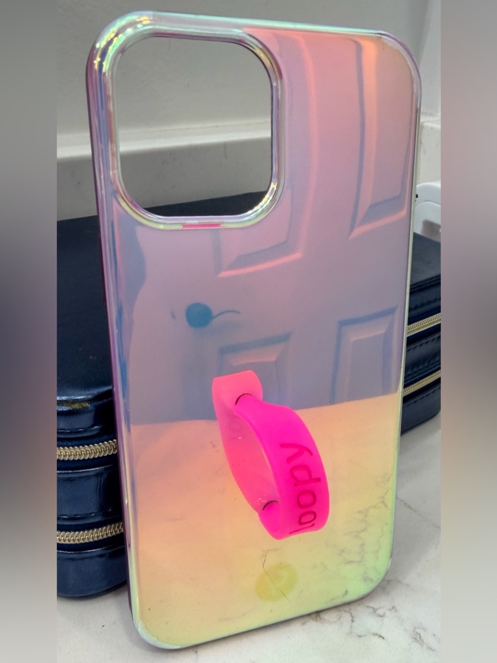 Loopy brand Iridescent Pink Holographic Phone Case for IPhone 12 Pro Max